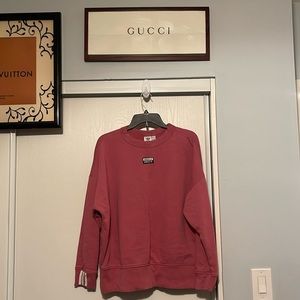 Gently used adidas pink sweater size large